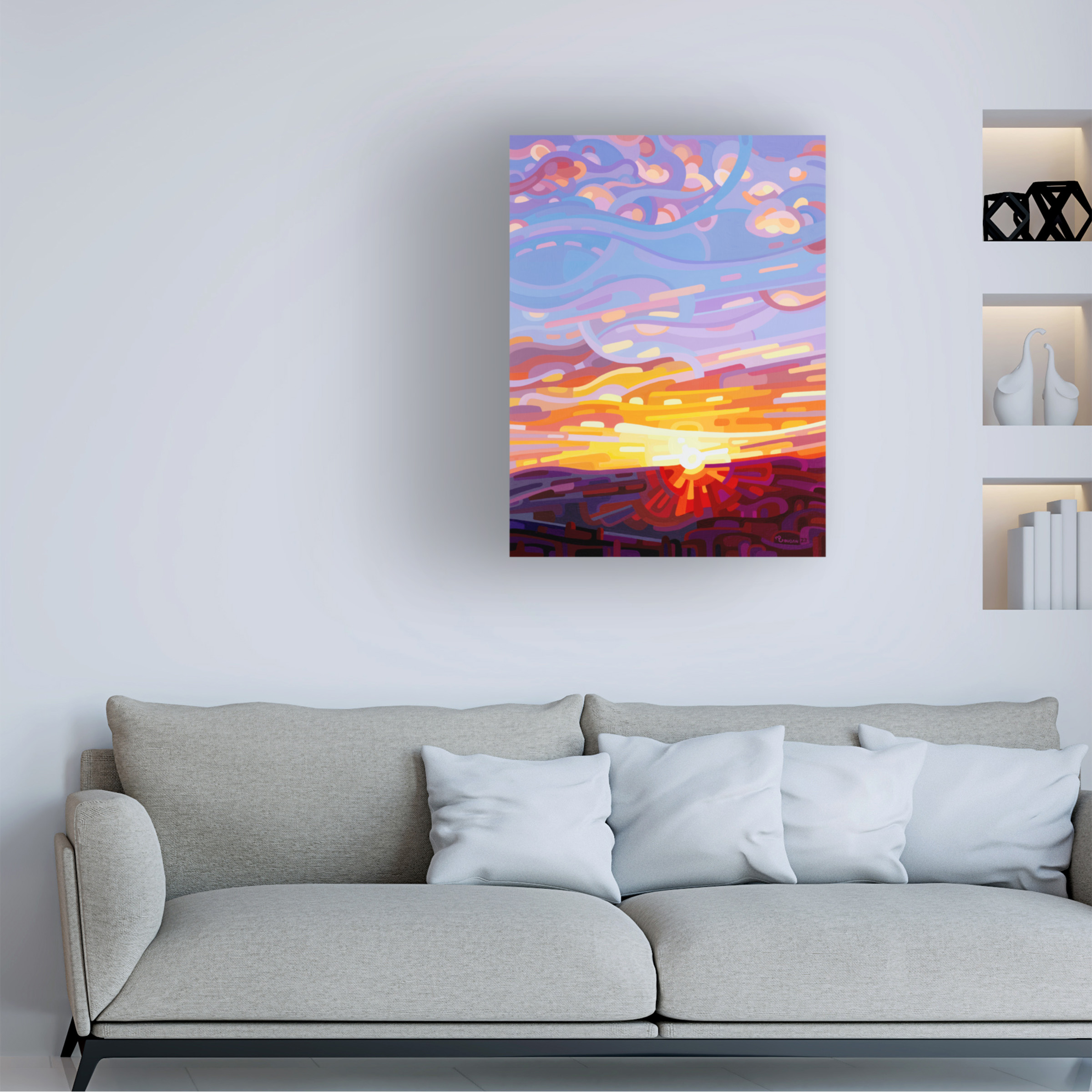 Canvas Wall Art - Mandy Budan 'Firefall' Wall Art for Living Room, Bedroom, or Office Décor by Trademark Fine Art - 24 x 32 Inches - 24x32