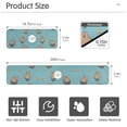 thumbnail image 3 of Yayeee Faucet Mat for Kitchen Sink 14.7" Diatomite Long Splash Guard Pad, Cartoon Capybaras, 2 Pack, 3 of 7