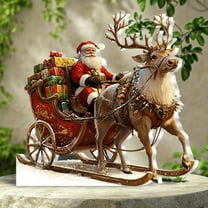 Nkmbld Christmas Tabletop Ornaments Christmas Elks Elder Acrylic Ornament, Deer Desktop Ornament for Fireplace Living Room Dining Table Decoration