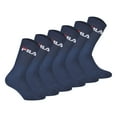 thumbnail image 1 of FILA Calcetines unisex, pack de 6 - calcetines de tripulación, de rizo, de tenis, deportivos (2x 3 pares) Azul 43-46, 1 of 3