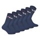 thumbnail image 1 of FILA Calcetines unisex, pack de 6 - calcetines de tripulación, de rizo, de tenis, deportivos (2x 3 pares) Azul 39-42, 1 of 3