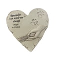thumbnail image 3 of Piedra conmemorativa en forma de corazón, piedras de jardín, huella de pata, regalo para pérdida de perro, tumba para mascotas, lápida sepulcral para blanco, 3 of 8
