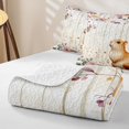 thumbnail image 4 of Erosebridal Capybara Petal Quilt Full,Rustic Plant Floral Full Bedspread Sets For Girls,3 Pieces, 4 of 7