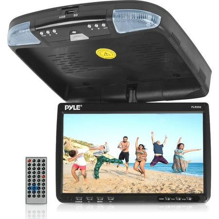Pyle 9 Flip Down Roof Mount Monitor And Dvd Player
