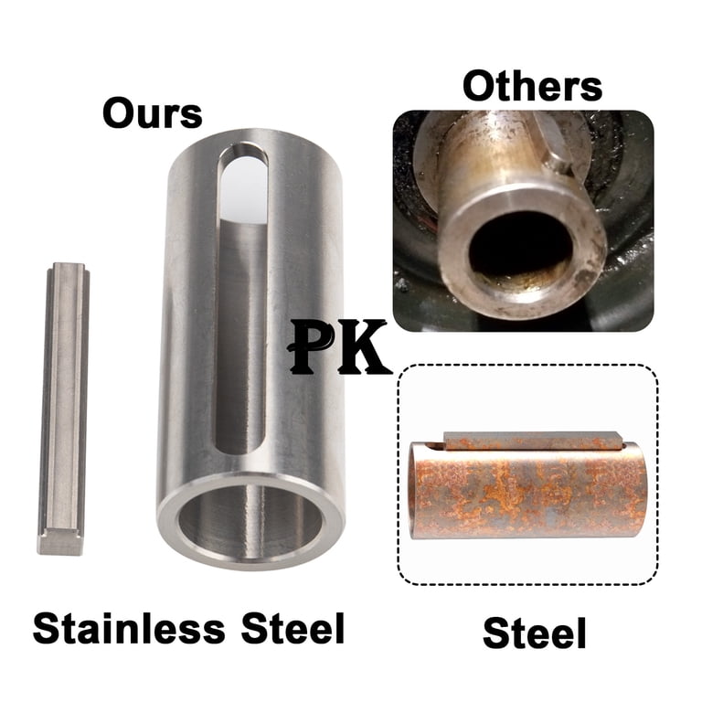 3/4" To 1" Step Key Crankshaft Sleeve Adapter - For Predator & Other Small Gas Engines (7HP) - Stainless