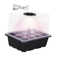 thumbnail image 2 of S SERENABLE Nursery Pot with Light Durability with Humidity Domes Seedling Starter Trays Black 12 Slots, 2 of 9