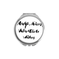thumbnail image 1 of Hugs Kisses Valentine Wishes Quote Hand Compact Mirror Round Portable Pocket Glass, 1 of 3