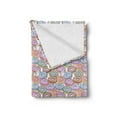 thumbnail image 2 of Donut Soft Flannel Fleece Throw Blanket, Repetitive Bakery Confectionery Doughnuts Along Tasty Icing on Plain Background, Cozy Plush for Indoor and Outdoor Use, 50" x 70", Multicolor, by Ambesonne, 2 of 5