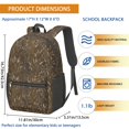 thumbnail image 3 of Camo and Grass Brown Pattern 17" School Backpacks for Teens,Waterproof Oxford Fabric,S-Shape Padded Straps for School,Travel,Hiking,Camping, 3 of 6