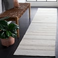 thumbnail image 2 of SAFAVIEH Kilim Adam Striped Polyester Runner Rug, Ivory/Light Grey, 2'3" x 9', 2 of 8