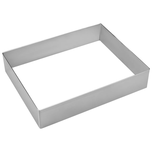 10 Inch x 8 Inch Rectangle Cake Mold, Removable Stainless Steel Mousse Mold for Baking, Ideal for Cakes, Cheesecakes, Mousses, and Tartlets, Dishwasher Safe and Easy to Use