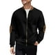 thumbnail image 1 of pstuiky camisas de manga larga para hombre, Camisa de hombre de color liso con cuello alto y manga larga con cremallera informal salir tops m, 1 of 4
