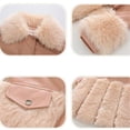 thumbnail image 6 of Little Girls Fur Jackets Winter Blue Pink Faux Leather with Fur Luxury Clothes Toddler Elegant Baby Warm Outerwear 2 3 4 5 7 9T, 6 of 6