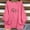 Hot Pink, variant on 3/4 Sleeve Loose Tops for Women Crew Neck Asymmetrical High Low Hem Shirts Cotton Linen Casual Lightweight Blouses