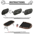 thumbnail image 4 of 8 Player Oval Poker Game Table, 71" Poker Tables with Collapsible Legs, Padded Rails & Cup Holders, Portable Poker Table for Texas Holdem Poker and Blackjack, 4 of 8