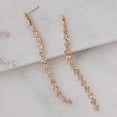 thumbnail image 3 of Humble Chic CZ Drop Earrings for Women - Long Gold Statement Duster Earrings, 3 of 9