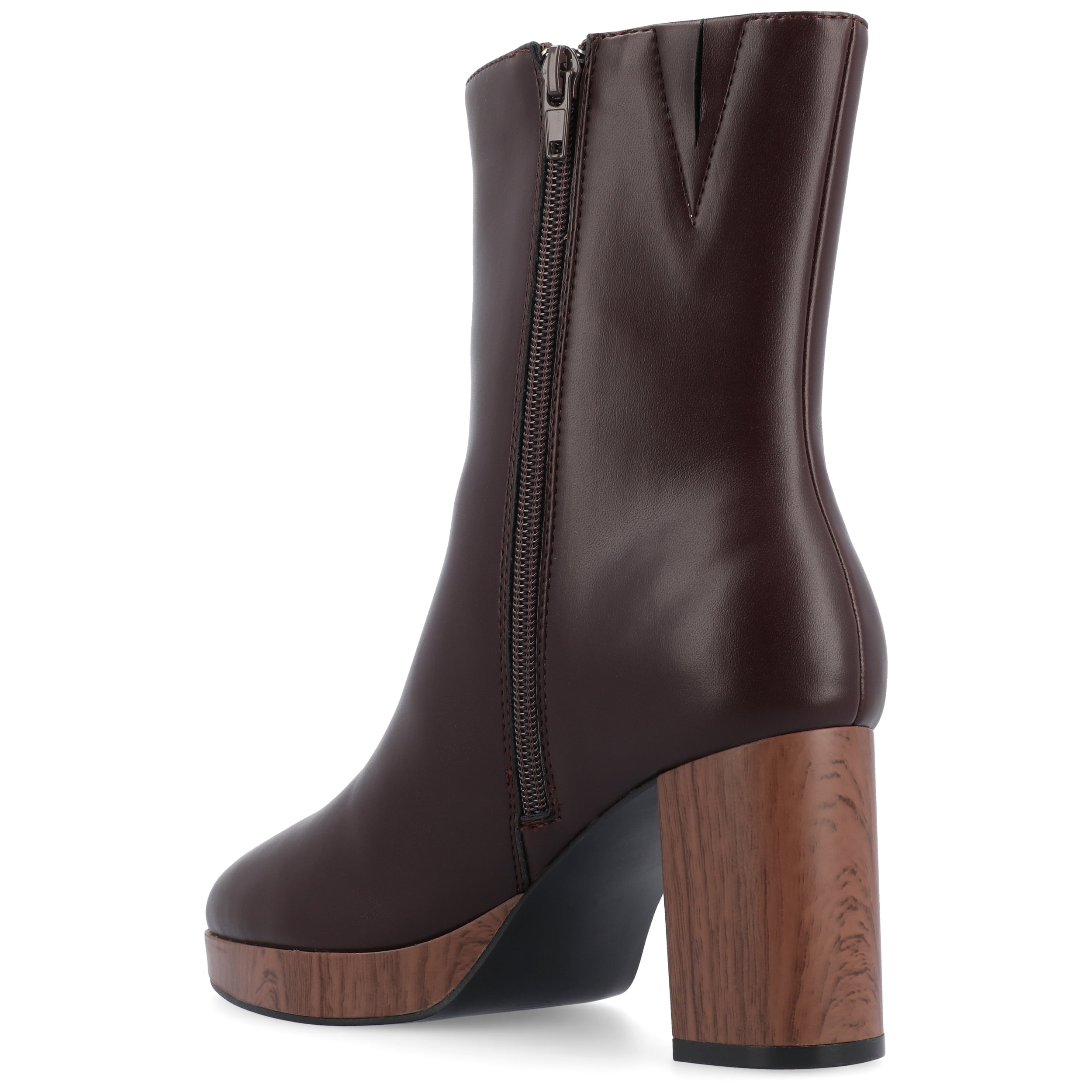 Journee Womens Romer Platform Almond Toe Booties, Widths Available