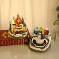thumbnail image 4 of AmaMary Christmas Village Houses with Moving TrainsLighted Christmas House with Music Christmas Polyresin Collectable Building House with Santa Claus Figurines-4.3''×4.5''×6.1'', 4 of 5