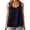 Dark Blue, variant on Womens Tops Summer Holiday Camisole Solid Color Lace Trim Sleeveless Tank Top Casual Everyday Wear Lightweight Chiffon Cami Tops ,XXL