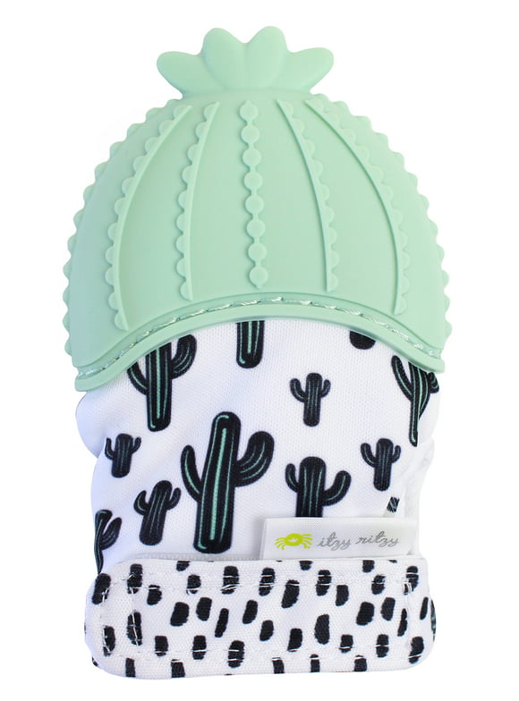 Itzy Ritzy Unisex Baby Teething Mitt - Green Cactus