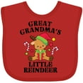 thumbnail image 3 of Inktastic Christmas Great Grandma's Little Reindeer with Candy Canes Boys or Girls Baby Bib, 3 of 4