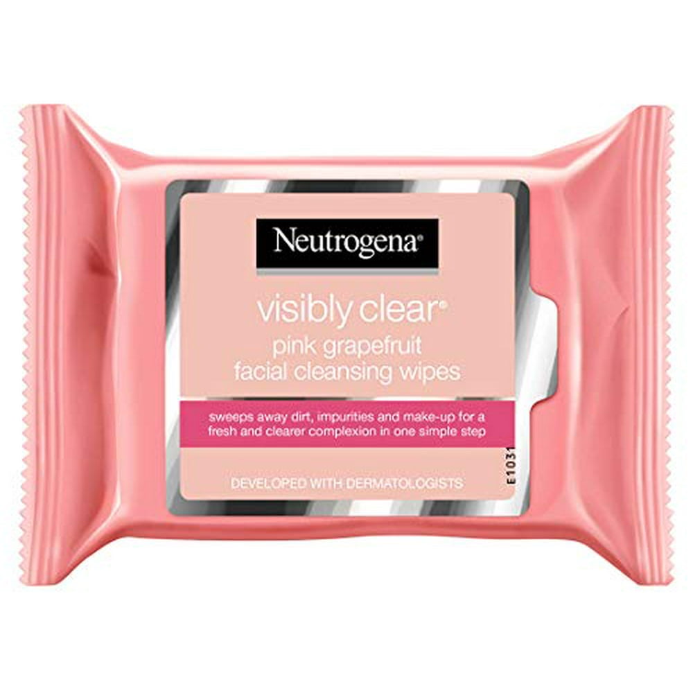 Neutrogena Cleansing Wipes, Oilfree, Acneprone Skin, Pink Grapefruit