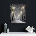 thumbnail image 4 of GOSMITH  16 x 12 Inch Christmas LED Wall Canvas Art Home Decor, Light Up Battery Operated Snowy Winter Scene, Winter Path, 4 of 4