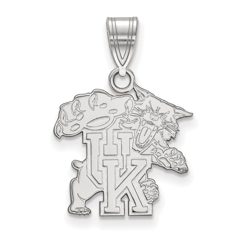 White Sterling Silver Charm Pendant Kentucky NCAA University Of 20 mm 16