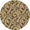 thumbnail image 1 of Ahgly Company Machine Washable Indoor Round Transitional Brown Sand Brown Area Rugs, 3' Round, 1 of 7