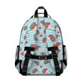 thumbnail image 3 of Hedgehog and Heart Blue Pattern Cute School Backpack Bag for School with Padded Back and Adjustable Shoulder Straps 15.25"x11.5"x5.25", 3 of 5