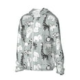 thumbnail image 2 of Daiia African Animals UPF 50+ Sun Protection Hoodie Jacket Lightweight Long Sleeve Sun Shirt for Women Men with Pocket Hiking Outdoor-3X-Large, 2 of 9