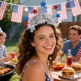 thumbnail image 5 of Patriotic Headband for 4th of July - Independence Day Hair Accessories with Themed Design, Holiday Party Favors and Supplies for Memorial Day and Patriotic Celebrations, I, 8.66 Inch, 3 PCS, 5 of 7