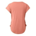 thumbnail image 4 of Fashion Casual Women Short Sleeve Solid O Neck Tops Ladies Tee T Shirt Women Active Wear Tops Was Out Long Sleeve Shirt Light Tee Shirt Women Cute Tops for Women Summer Womens Athletic Tee Shirts Pack, 4 of 4
