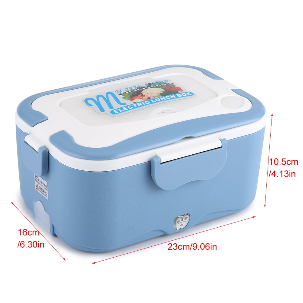 SND-A Lunch Box électrique,Réchauffeur Chauffant portatif de réchauffeur de déjeuner de Nourriture de revêtement d'acier Inoxydable,Mini cuiseur à la Vapeur de Riz,pour Enfants Adulte Disponible,Gris