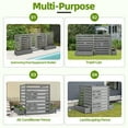 thumbnail image 3 of AVAWING No-Dig AC Unit Privacy Fence 3 Panels with Planter Box, 33" W x 39" H, Durable Outdoor Wood Screen to Hide AC & Trash with Floral Bed Gray, 3 of 8