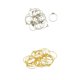 thumbnail image 1 of 40 Piezas Aros de Abalorios Pendiente Gancho Cadenas Conectores Joyería Artesanía Hallazgos Oro + Plata Joyería de Mujer, 1 of 9