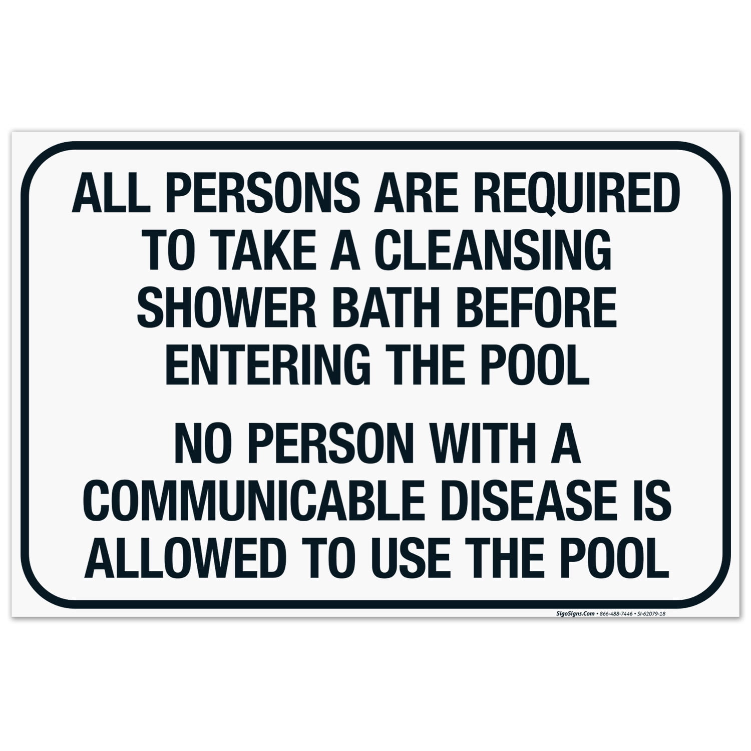 Massachusetts Shower Required Sign, Complies With State Of ...