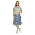 thumbnail image 2 of Women's Skull Hearts and Leaves Skeleton A-line Printed Skirt Casual Wear, 3XL, Blue Multicolor, by Ambesonne, 2 of 6