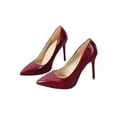 thumbnail image 2 of High Heels  for Women Closed Toe Stillettos Heel Dress Shoes Wine Red 10, 2 of 11