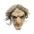 thumbnail image 2 of Wovilon Old Woman Witch Mask Green Face Halloween Creepy Scary Horror Cosplay Costume, 2 of 9