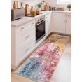 thumbnail image 2 of Macgace 2'x6' Abstract Runner Rugs, Faux Wool Machine Washable Carpet Runner for Kitchen Hallway Bedroom, Soft Floor Covering Carpet Minimalist Interiors, Galaxy, 2 of 8