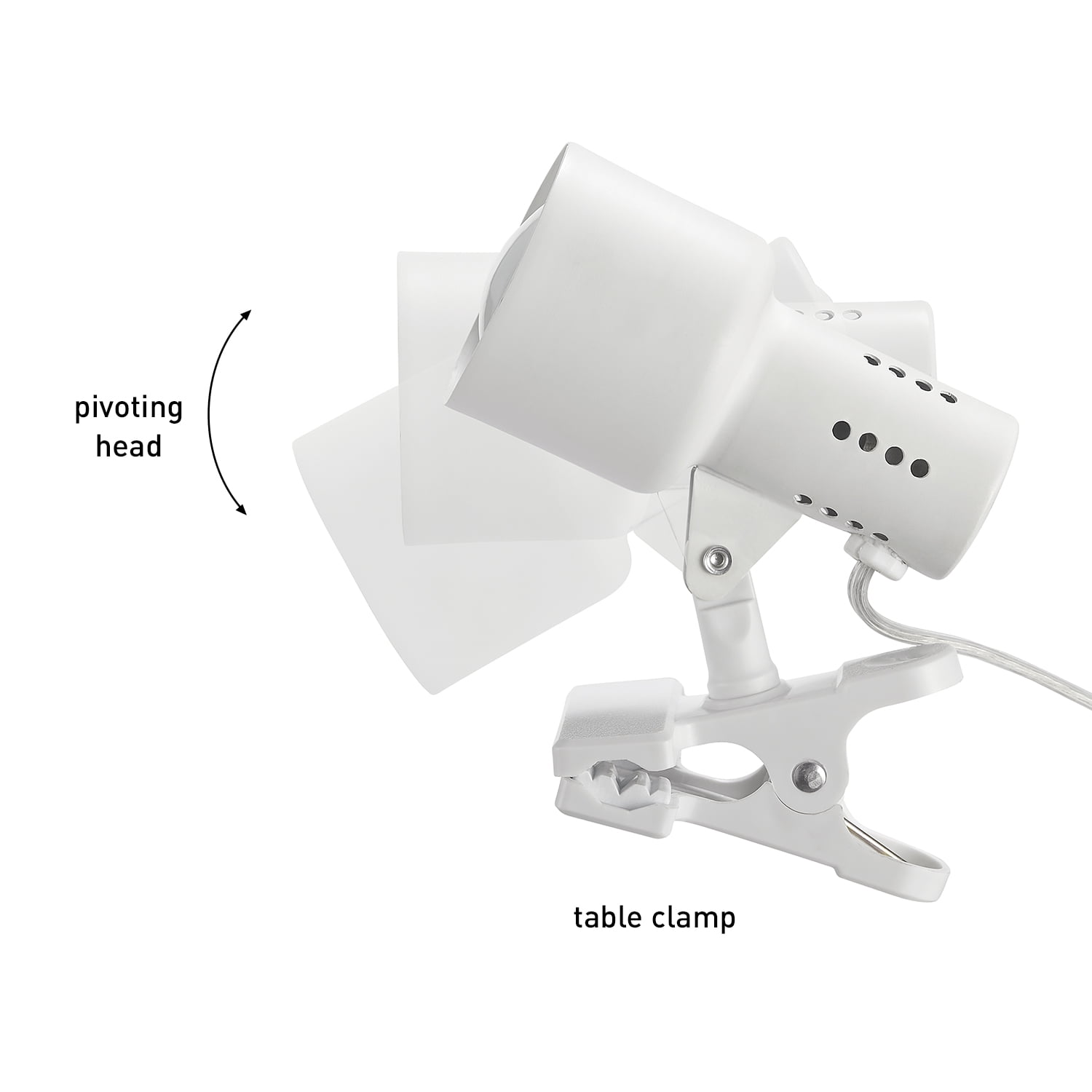 Globe Electric Jojo 5.5" Matte White Clip-Arm Desk Lamp, Bulb Included, 52965