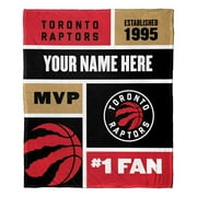 Toronto Raptors NBA Colorblock Personalized Silk Touch Throw Blanket