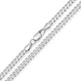 thumbnail image 2 of NYC Sterling Solid Sterling Silver Miami Cuban Curb Link .925 Rhodium ITproLux Necklace Chains 1.7MM – 3.7MM, 16" - 24", Silver Chain for Men & Women, Made in Italy, Jewelry, 2 of 4