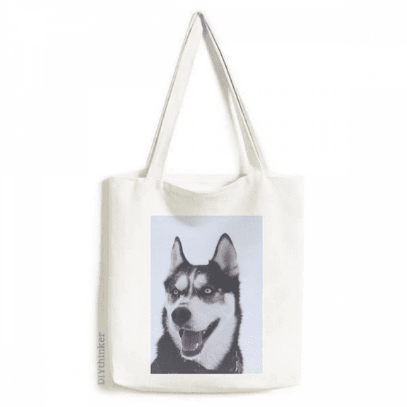 Big Dog Snow Husky Picture Tote Canvas Bag Shopping Satchel Casual Handbag