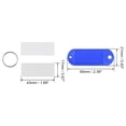 thumbnail image 3 of Uxcell 60x21mm Plastic Key Tags with Split Keyring Blue 16 Count, 3 of 4
