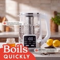 thumbnail image 4 of Gourmia Electric Kettle 1.7L with 6 Presets, Digital Display, and Tea Infuser, White, 4 of 12