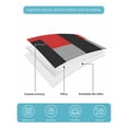 thumbnail image 5 of Red Black Grey Geometric Full Size Down Alternative Comforter, Lightweight Comforter Quilt Bedding Set with Pillow Shams Modern Abstract Art Luxury All Seasons Bed Comforter Duvet Insert 78"x90", 5 of 7
