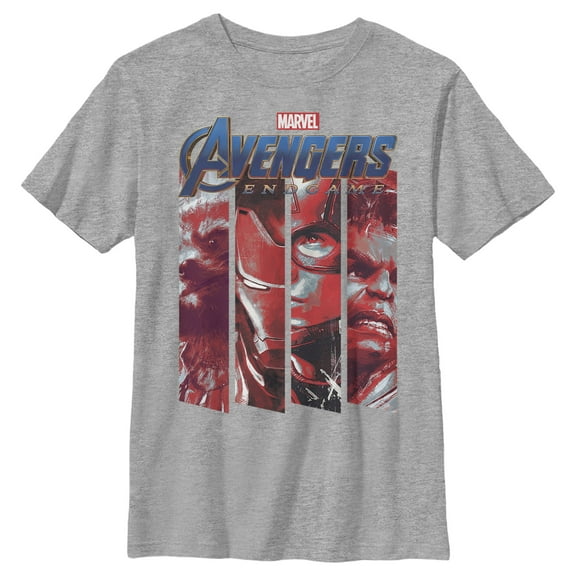 Boy's Marvel Avengers: Endgame Hero Panels  Graphic Tee Athletic Heather Large