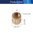 thumbnail image 2 of HUGFEGWE M4x5mm Female Thread Knurled Nuts,200PCS Hx5mm OD Brass Threaded Insert Embedment Nuts Hydraulic Welded Joint Injection Molding Assortment Kit for 3D Printing Injection Molding CJB91-25028, 2 of 8